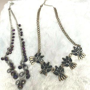 Purple Silver Disco Ball Black Gold Jewelry 2 Pc
